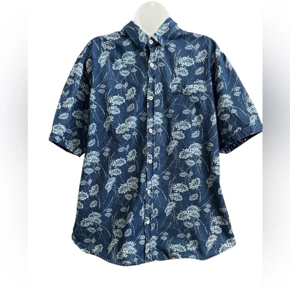 Men's 7 Diamonds Short Sleeve Stretch Button Front Shirt, Size XXL